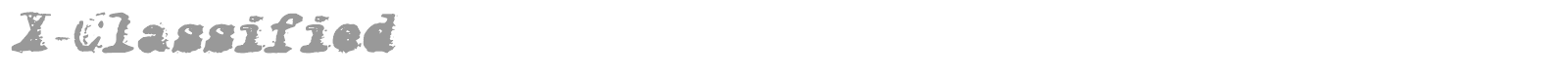 X Classified font preview